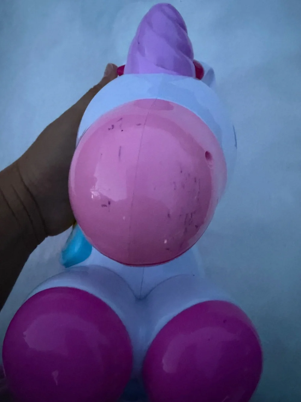 Educational Pink and White Unicorn Number Toy